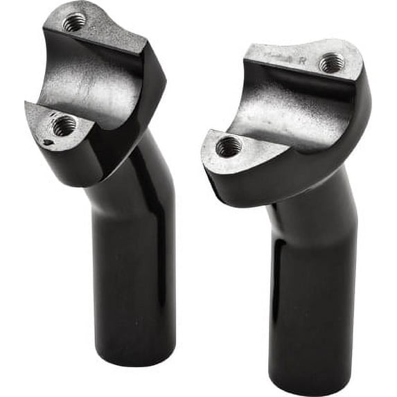 HARDDRIVE Forged Pullback Handlebar Risers Black 4 1/2in. Rise H57-6075BF-4.5