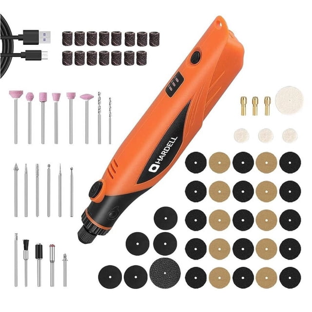 HARDELL 3.7V Cordless Rotary Tool, Mini Rotary Tool W/ 66pcs ...