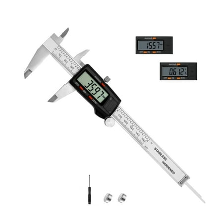 HARDELL Digital Caliper 6 Inch,Stainless Steel Caliper Measuring Tool with Large LCD Screen,Inch/Millimeter,Auto-Off Feature,for DIY,Jewelry,Parts