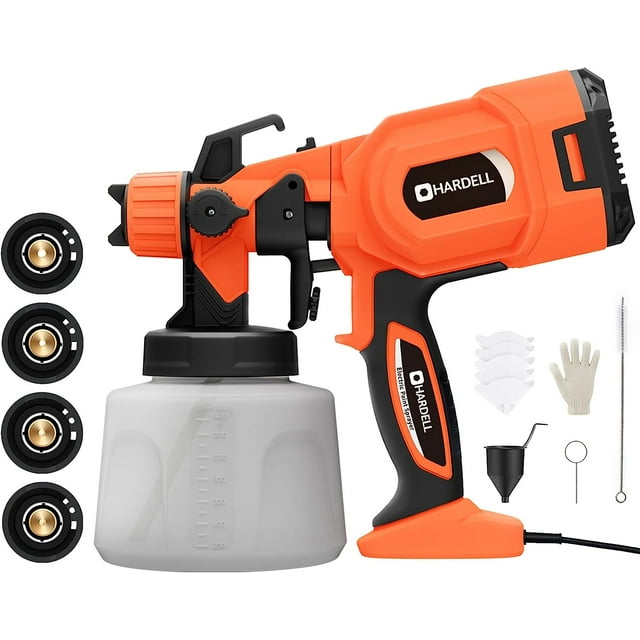 HARDELL High Power Electric Paint Sprayer, 650W, 5 Copper Nozzles