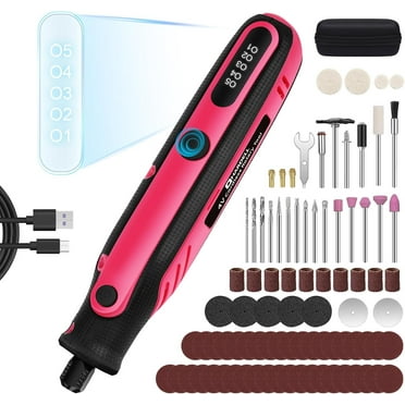 HARDELL Mini Cordless Rotary Tool, 5-Speed 4V Battery Rotary Tool Kit with 61 Accessories, Power Rotary Tool for Polishing, Engraving, DIY Etc