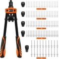 thumbnail image 1 of HARDELL Rivet Gun, 14" Manual Rivet Gun Kit with 100 Pcs Rivets and 5 Nosepieces for Plastic Metal Leather Vehicle, 1 of 5