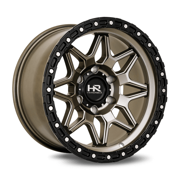 HARDROCK H105 17X9 5X127 1ET 108CB MATTE BRONZE-BLACK B/L WHEEL