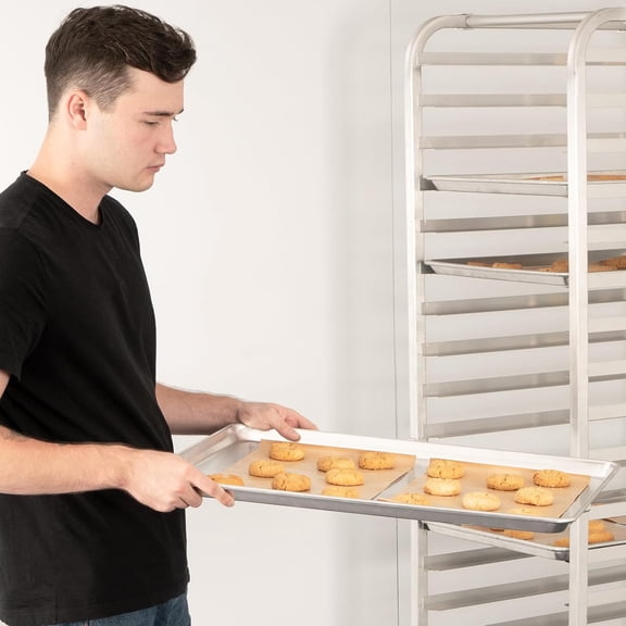 HARDURA Aluminum Perforated Baking Sheet Pan 18”L X 13”W X 1”H Cookie Sheet, 6Packs, For Oven in Bakery & Restaurant, Kitchen