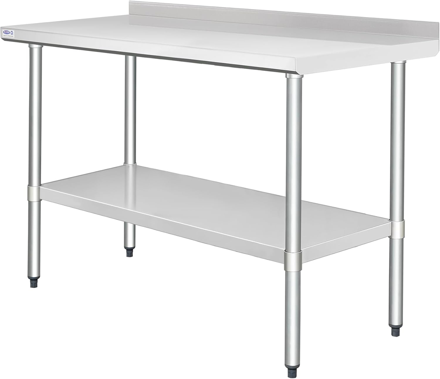 HARDURA Stainless Steel Table with Backsplash Metel Prep Table ...