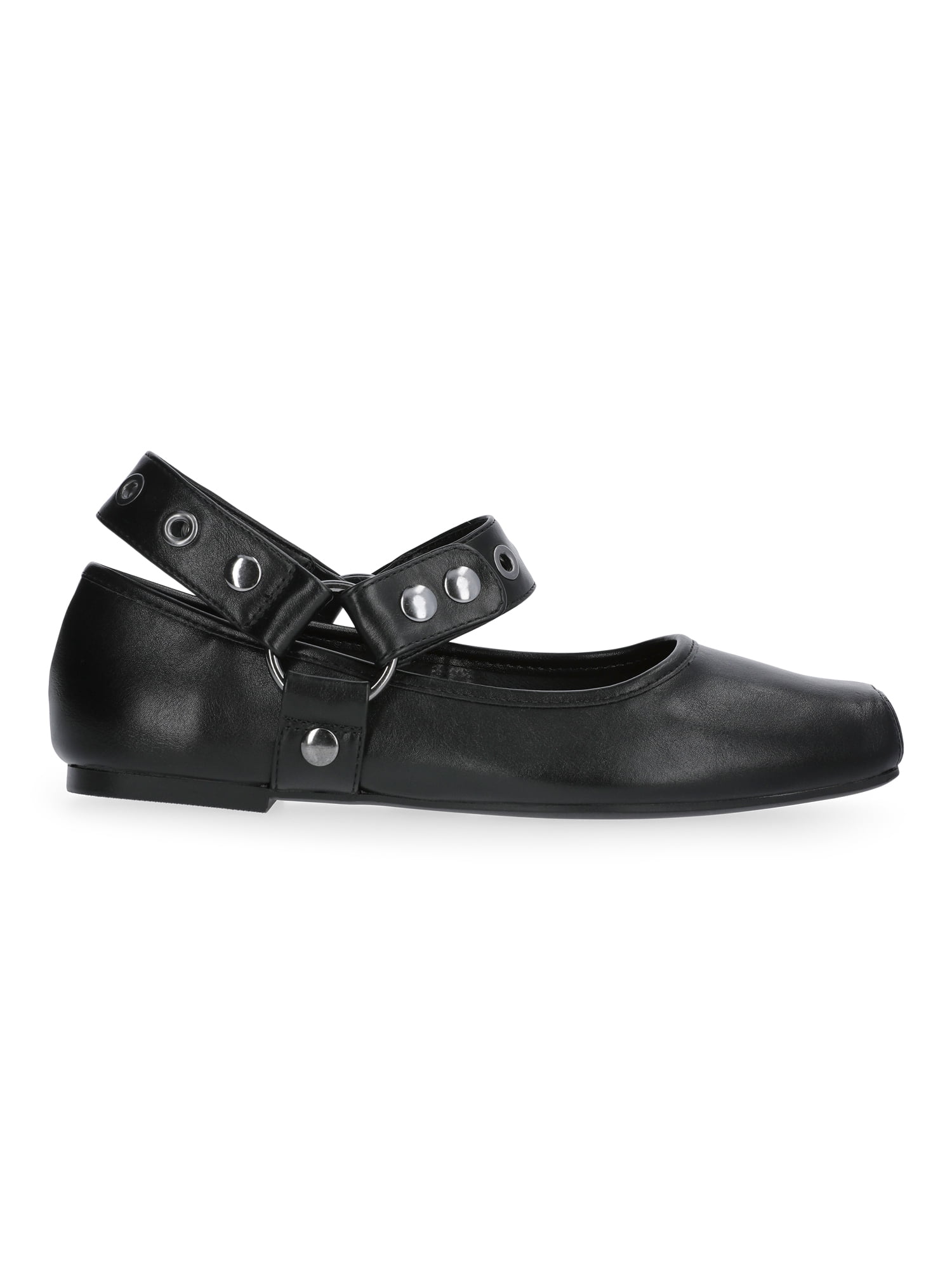 Scoop Women's Faux Leather Moto Maryjane Flats