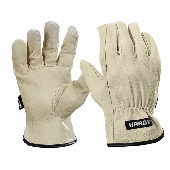 HARDY Pigskin Leather Work Gloves, X Large (2 PAIR)