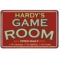 thumbnail image 1 of HARDY'S Game Room Sign Vintage Look 12 x 18 Matte Finish Metal 112180001187, 1 of 1