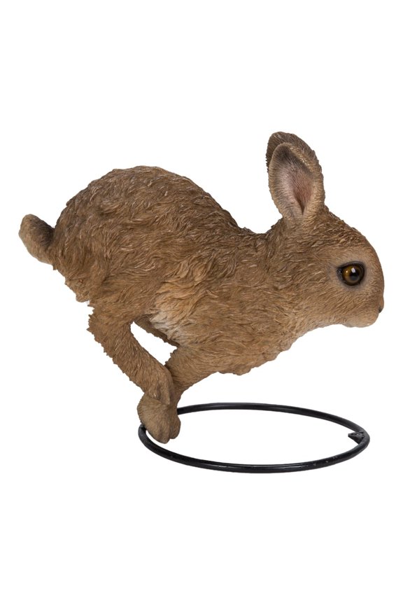 HARE CUB JUMPING STATUE