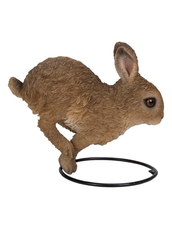 HARE CUB JUMPING STATUE