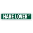 thumbnail image 1 of HARE LOVER Street Sign rabbit hop animal bunny zoo | Indoor/Outdoor |  18" Wide, 1 of 5