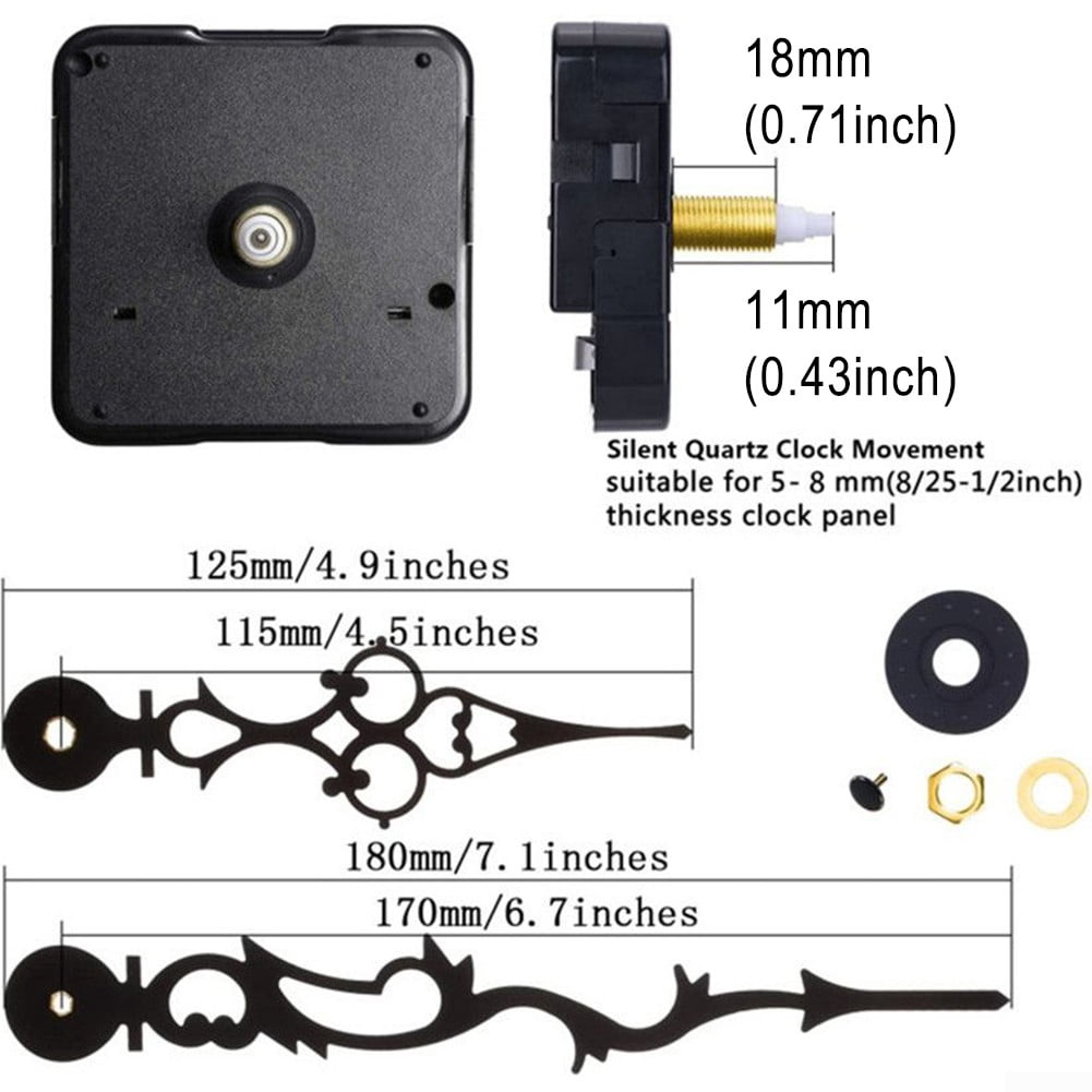 HARFELL Quality Silent Quartz DIY Clock Mechanism Movement Kit Large ...