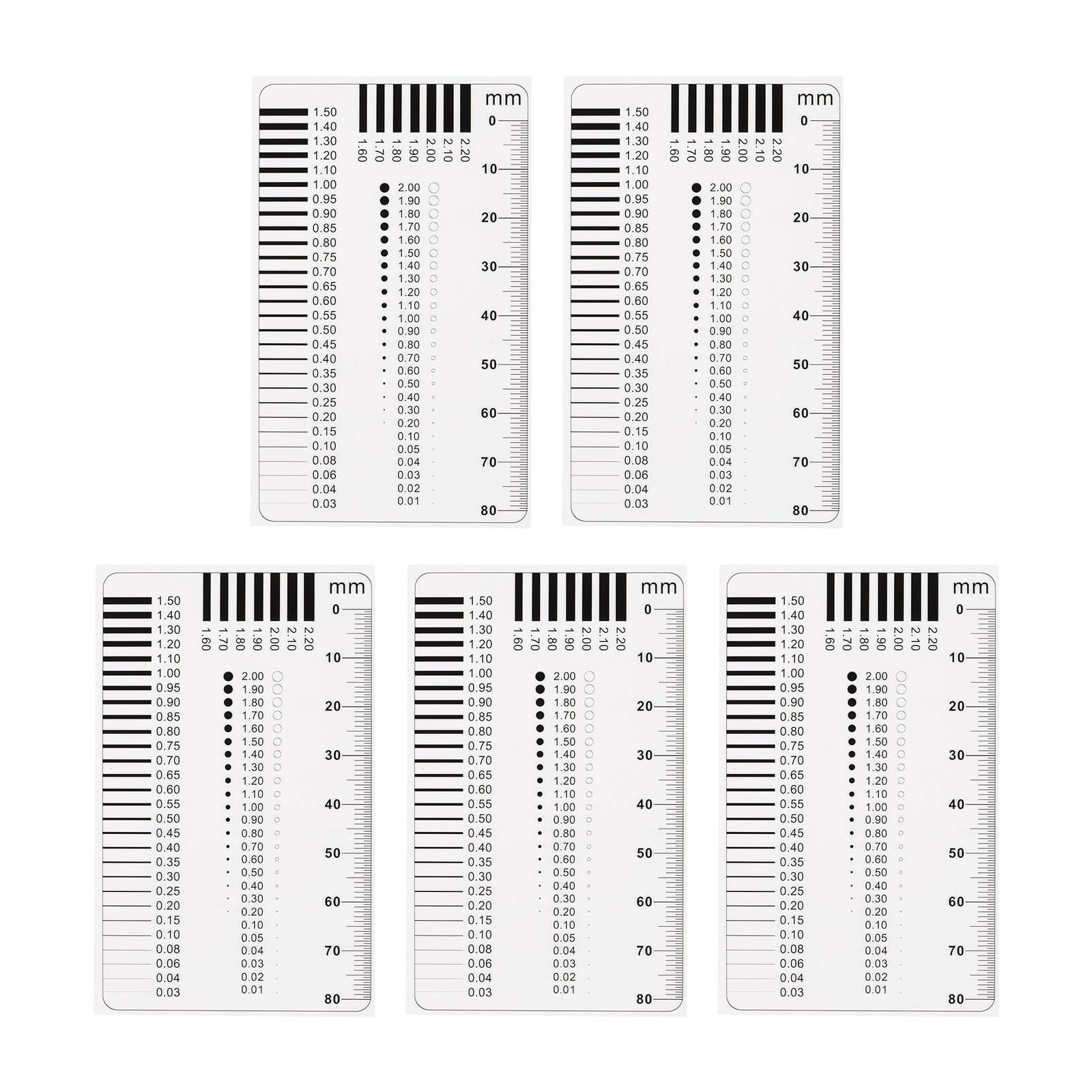 HARFINGTON 5pcs High Precision SEC Size Estimation Chart 80mm ...