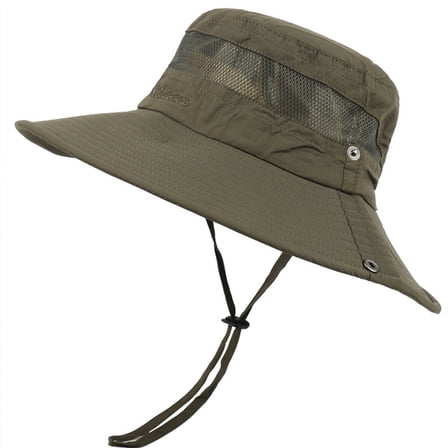 HARGLESMAN Men Sun Hat Sun Protection Wide Brim Bucket Hat Waterproof Foldable Boonie Hat