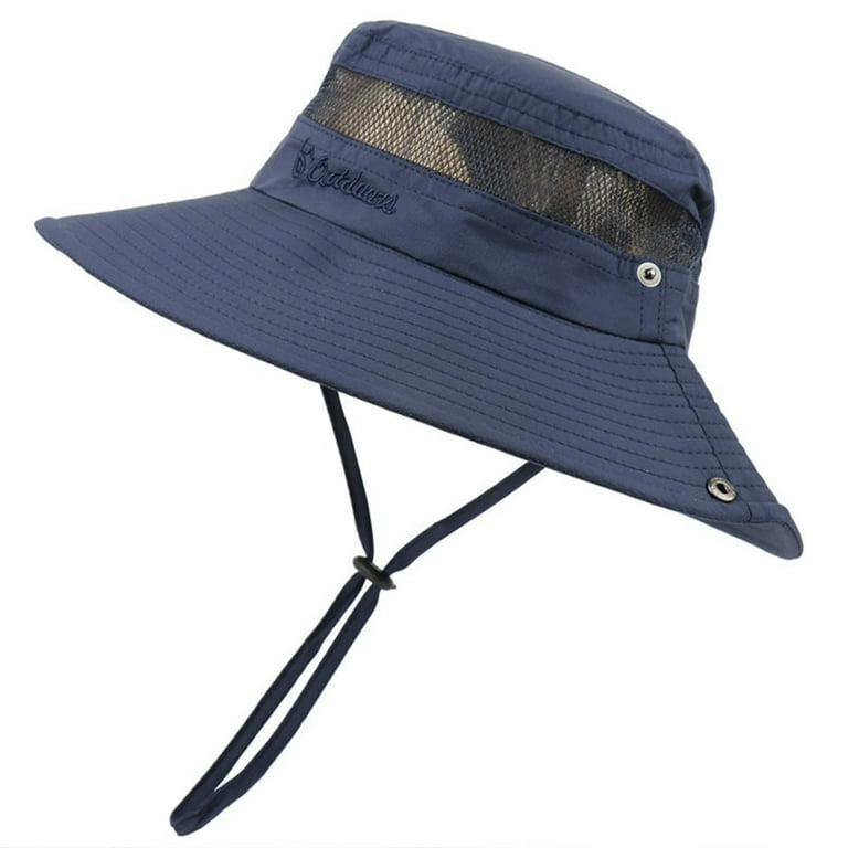 HARGLESMAN Men Sun Hat Sun Protection Wide Brim Bucket Hat Waterproof Foldable Boonie Hat
