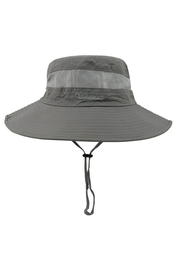 Men Sun Hat Sun Protection Wide Brim Bucket Hat Waterproof Foldable Boonie Hat