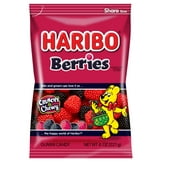 HARIBO Berries Gummy Candy, 8oz Peg Bag
