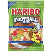 HARIBO Football Mix Gummies Assorted Fruit Flavor Gummy Candy, 4oz, Share Size Peg Bag
