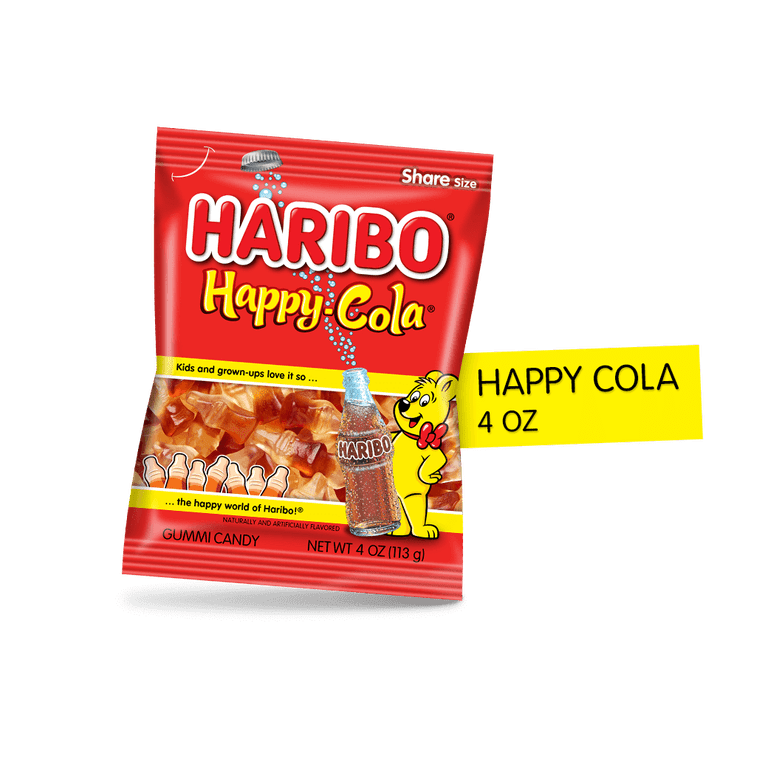 HARIBO HAPPY COLA Refreshing cola-flavored gummies in a classic