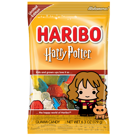 HARIBO Hermione Gummies Assorted Fruit Flavor Gummy Candy, 6.3oz, Share Size Bag
