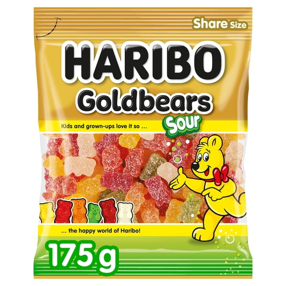 HARIBO Sour Goldbears 175g, Imported from Britain