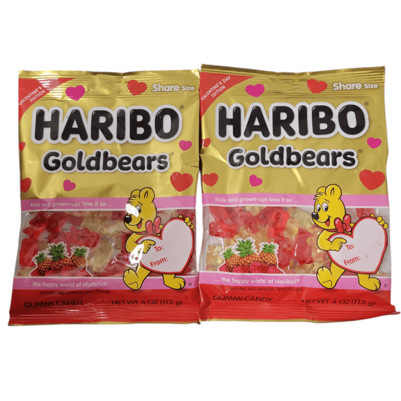 HARIBO - Valentine's Day Goldbears 4oz Gummi Candy - 2 pack