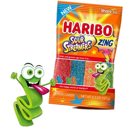 HARIBO Z!NG SOUR STREAMERS; 4 OZ PACK; 1 pack