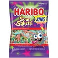 thumbnail image 1 of HARIBO Zing Sour S'ghetti Gummies Original Assorted Fruit Flavor Sour Gummy Candy, 7.2oz, Share Size Bag, 1 of 5