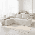 thumbnail image 1 of HARIPUL 94" Cloud Modular Sectional Sofa – Plush Deep-Seated L-Shaped Couch with Chaise, No Assembly Required (Grey, Left-Facing) Beige, 1 of 7