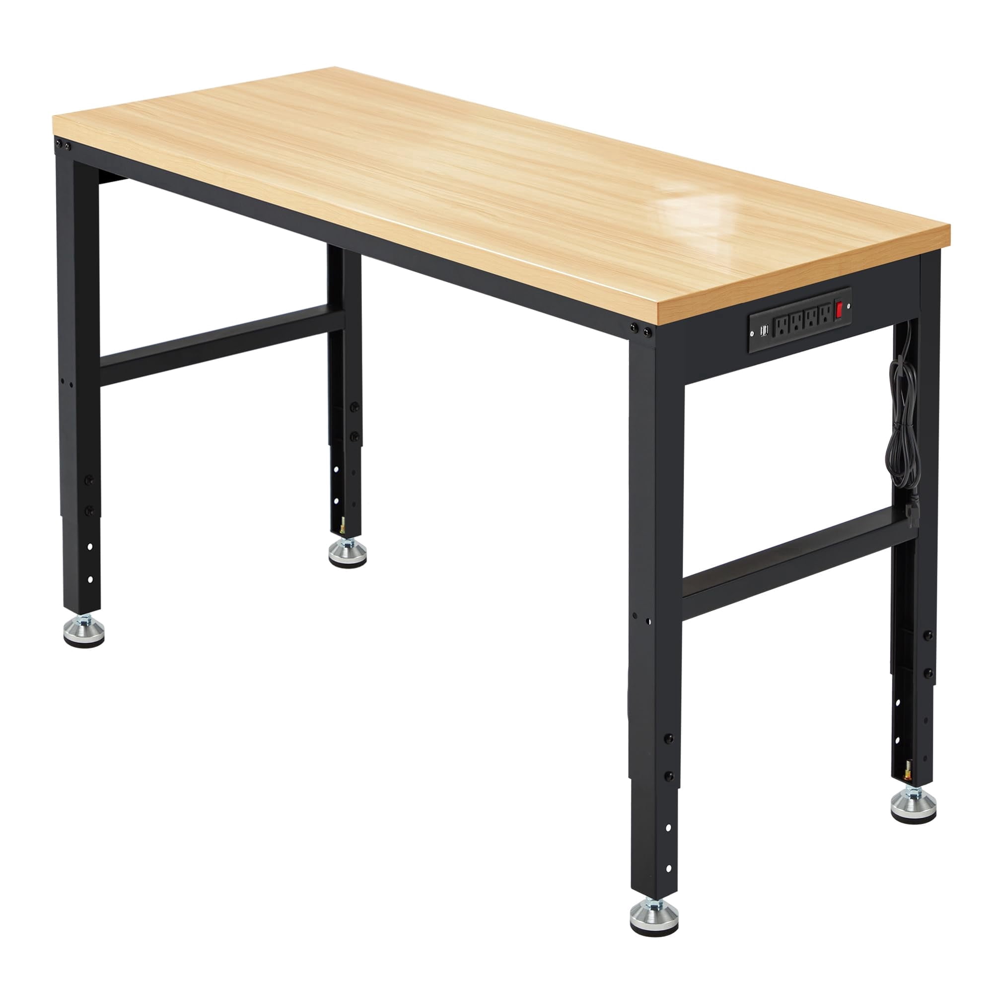 HARIPUL Heavy Duty 48-inch Adjustable Wood Workbench, 2000 lbs Load ...
