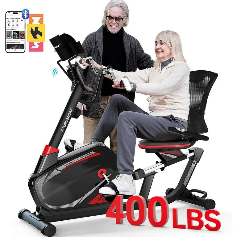 HARISON Magnetic Recumbent Exercise Bike with Arm Exerciser, 400