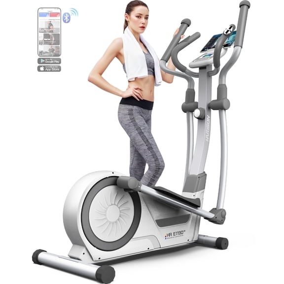 HARISON Elliptical Machine for Home, 350 lbs Capacity, Elliptical Trainer with 16-Level Resistance Control & HARISON Bluetooth