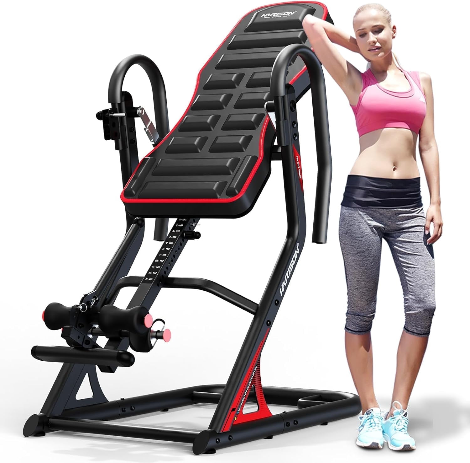 360 Inversion Tables HARISON Heavy Duty Inversion Table, 350 LBS Capacity, 3D Memory Foam ...