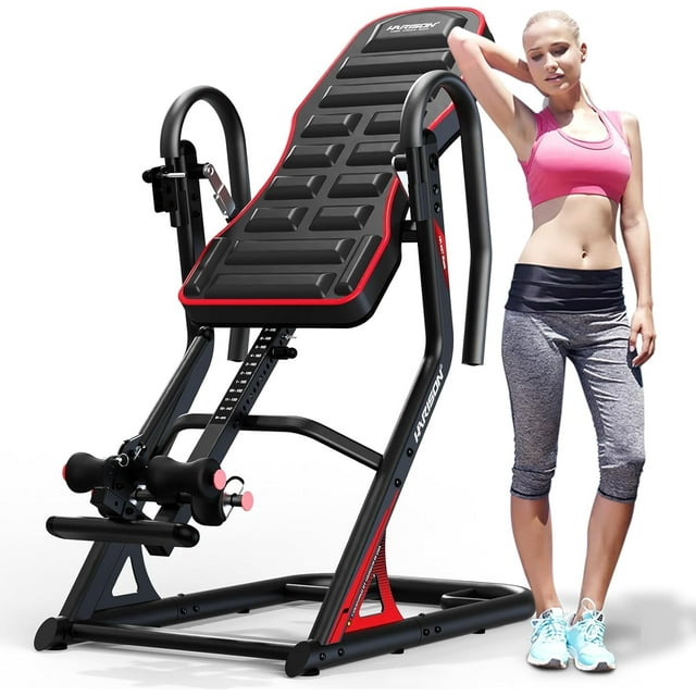 HARISON Heavy Duty Inversion Table for Back Pain Relief 350 LBS ...