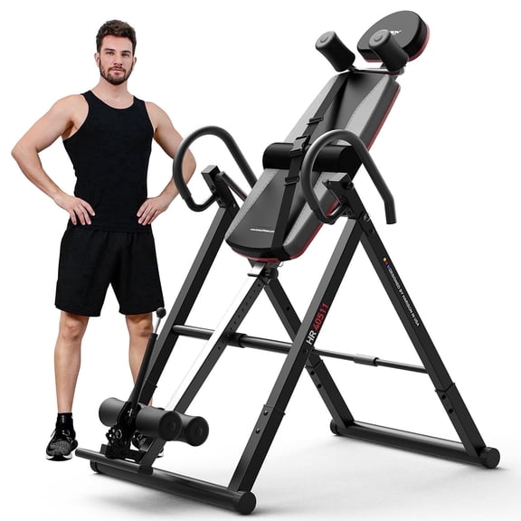 HARISON Inversion Table for Back Pain with 300 LBS Capacity, Heavy Duty Inversion Table Spinal Decompression Equipment for Home Gym