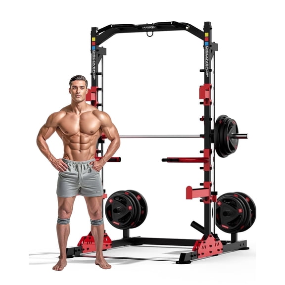 HARISON Multi-Function Power Rack with 4000 LBS, Squat Rack for Home Use, Gym Cage All In One (Weights/Bar Not Included)