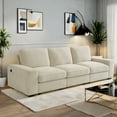 thumbnail image 1 of Harkawon Large Modular Sofa with Storage, 3-Seater Chenille Fabric Couch, Extra Deep Seat & Wide Arms, Comfortable Sofa for Living Room, Office (Includes USB Port & Side Pockets), 1 of 5