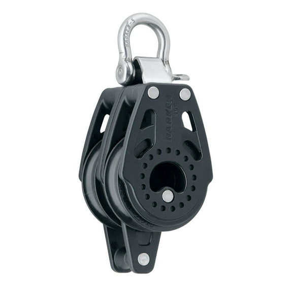 HARKEN Premium Sailing 40mm Carbo Fixed Double Pulley Boat Block w/Becket, Part 2643