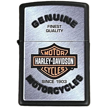 HARLEY-DAVIDSON Bar & Shield , SATIN CHROME windproof lighter