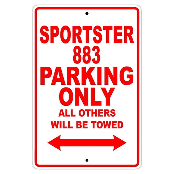 HARLEY DAVIDSON SPORTSTER 883 Parking Only All Others Will Be Towed Motorcycle Bike Novelty Garage Aluminum Sign 18"x24" Plate