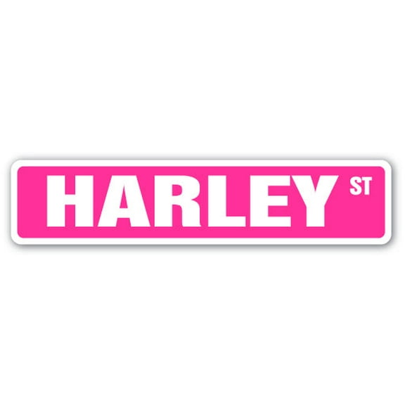 HARLEY Street Sign Childrens Name Room Sign | Indoor/Outdoor | 30" Wide