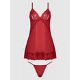 thumbnail image 1 of HARLOW LACE & MESH BABYDOLL & G-STRING SET, 1 of 1