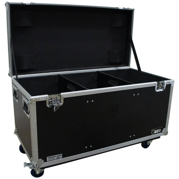 HARMONY CASES Durable Musical Instrument Cases with Wheels, Black, 90.6 lb