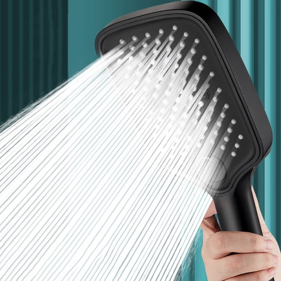 HARPI Black Shower Head - High Pressure Handheld Shower Head -3- Spray - High Pressure Plastic Showerhead, Tool-Free Install