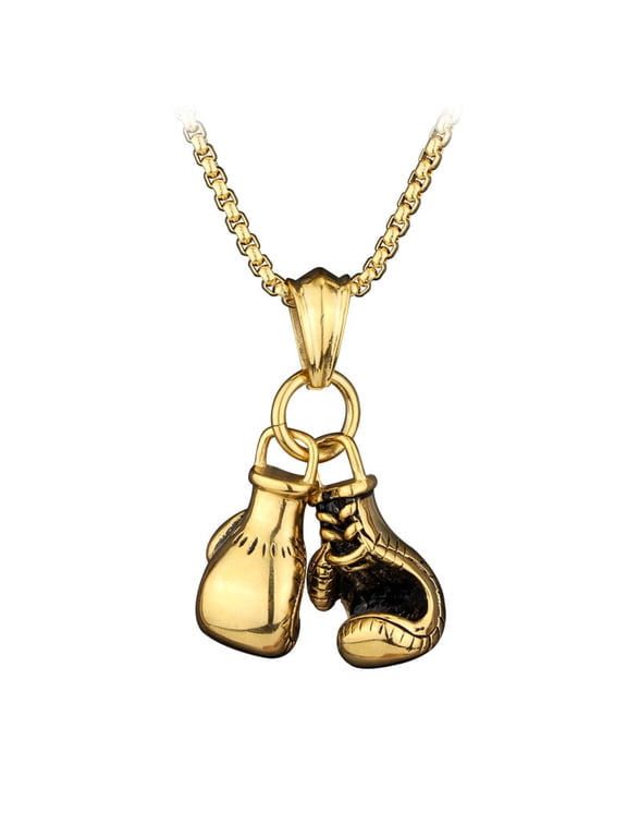 Boxing Gloves Fashion Sports Series Personalized Pendant Necklace Alloy Gold 3.14*0.5in Elegant Jewelry for Daily Wear