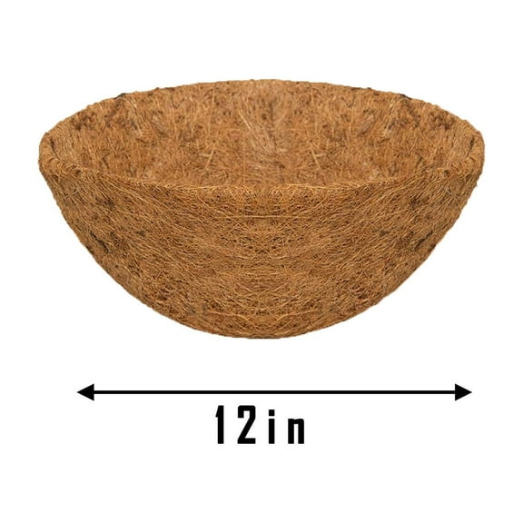 HARPI Coconut Shreds Hanging Basket Coconuts Fiber Planter Inserts Replacement Liner For Flower Pot Indoor Outdoor Home Decor, Multicolor, 11.8x2 Inch