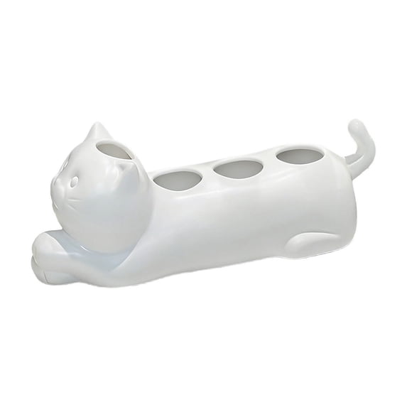 HARPI Premium White Ceramic Toothbrush Holders Is A Household Bathroom Toothbrush Organizer With Manual Toothbrush Storage.
