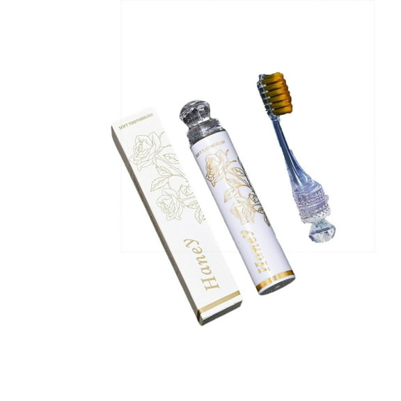HARPI Premium White Convenient Split Type Inverted Protective Brush Head Lipstick Toothbrush.