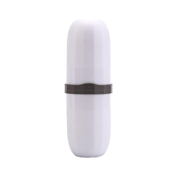 HARPI Premium White Travel Toothbrush Cup Capsule Wash Gargle Cup Toothpaste.