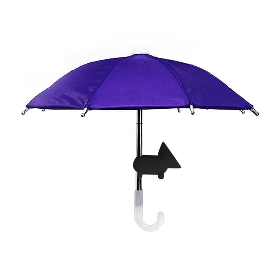 HARPI Purple Phone Umbrella Suction Cup Sta with Plastic, Windproof & Waterproof Compact Travel Umbrella, High-Density Canopy, Reinforced Rain Gear for Men and Women